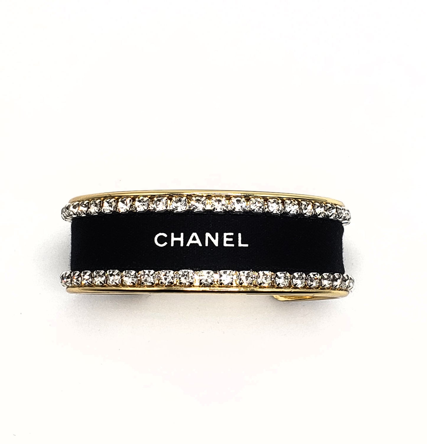 CHANEL INSPIRED GOLD RHINESTONE RIBBON BRACELET