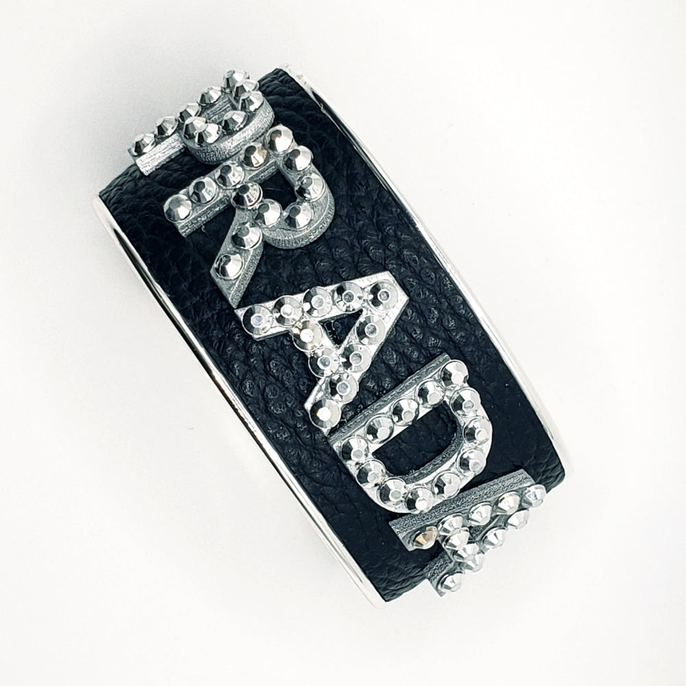 PRADA INSPIRED LETTER CUFF BRACELET