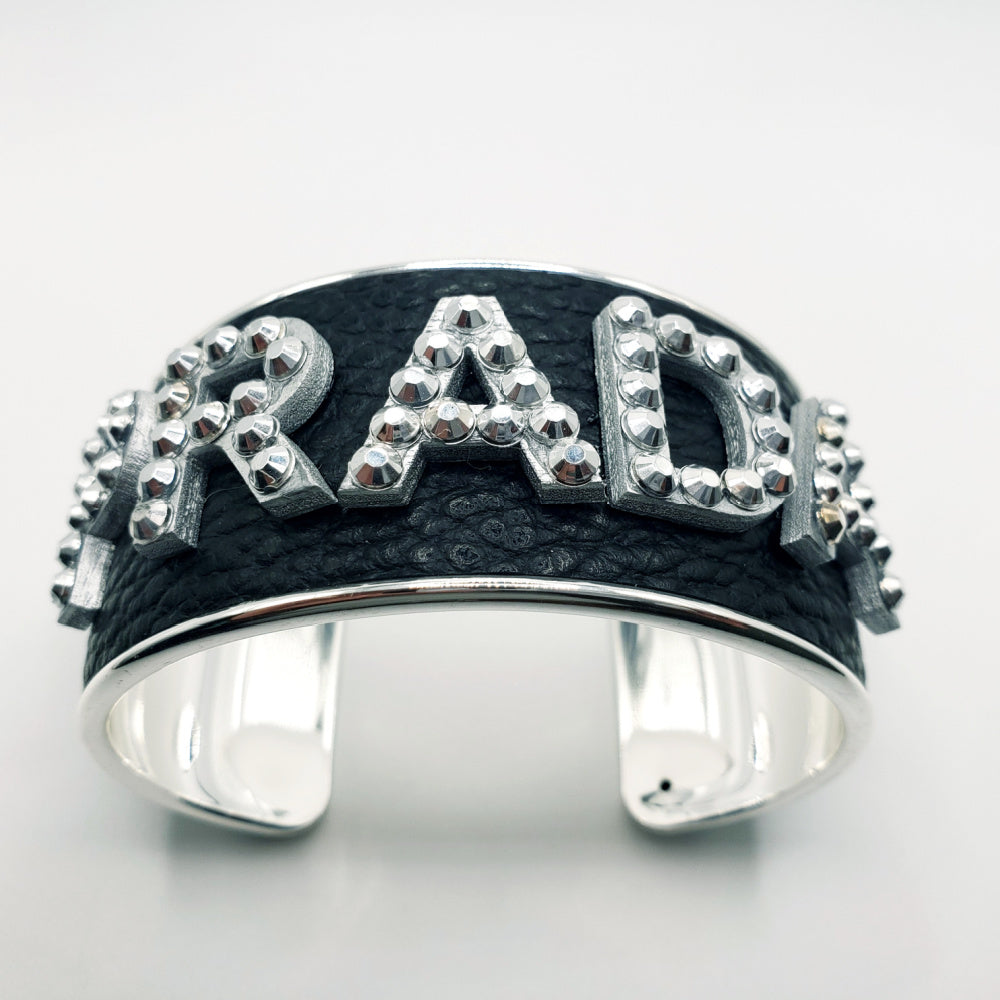 PRADA INSPIRED LETTER CUFF BRACELET