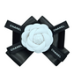 VELVET AND SATIN WHITE CAMELLIA FLOWER BOW BROOCH