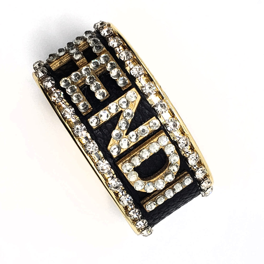 FENDI INSPIRED LETTER CUFF BRACELET