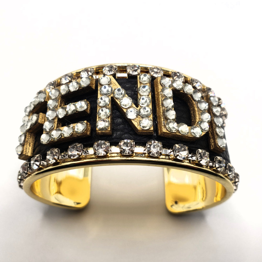 FENDI INSPIRED LETTER CUFF BRACELET