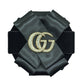 BLACK VELVET AND SATIN RIBBON FLOWER BROOCH - GG