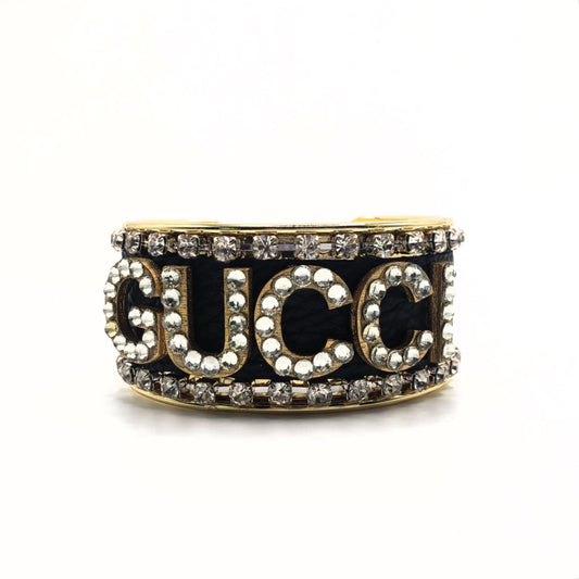 BLACK GUCCI INSPIRED LETTER CUFF BRACELET