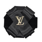 BLACK VELVET AND SATIN RIBBON FLOWER BROOCH - LV